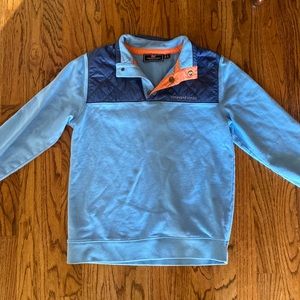 Kids Vineyard Vines Pullover Quilted Quarter Snap Shirt L 16 Preppy